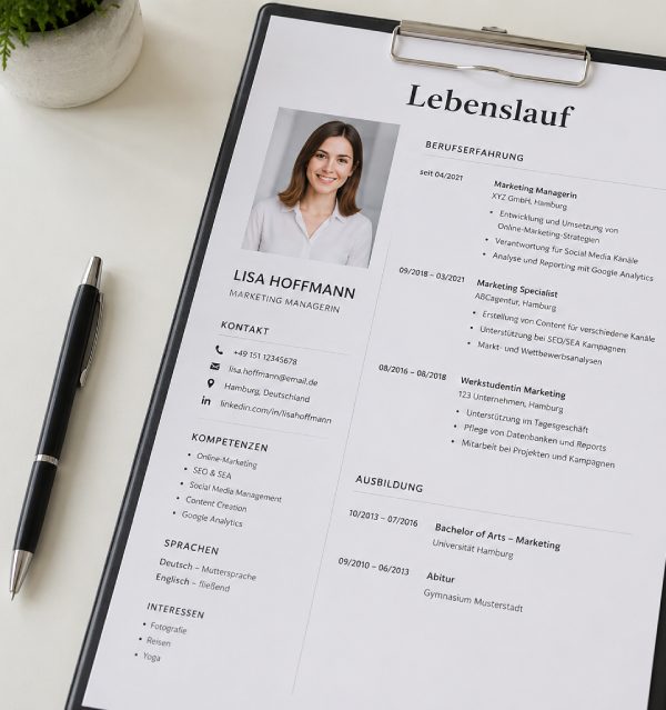 CV po niemiecku zwroty