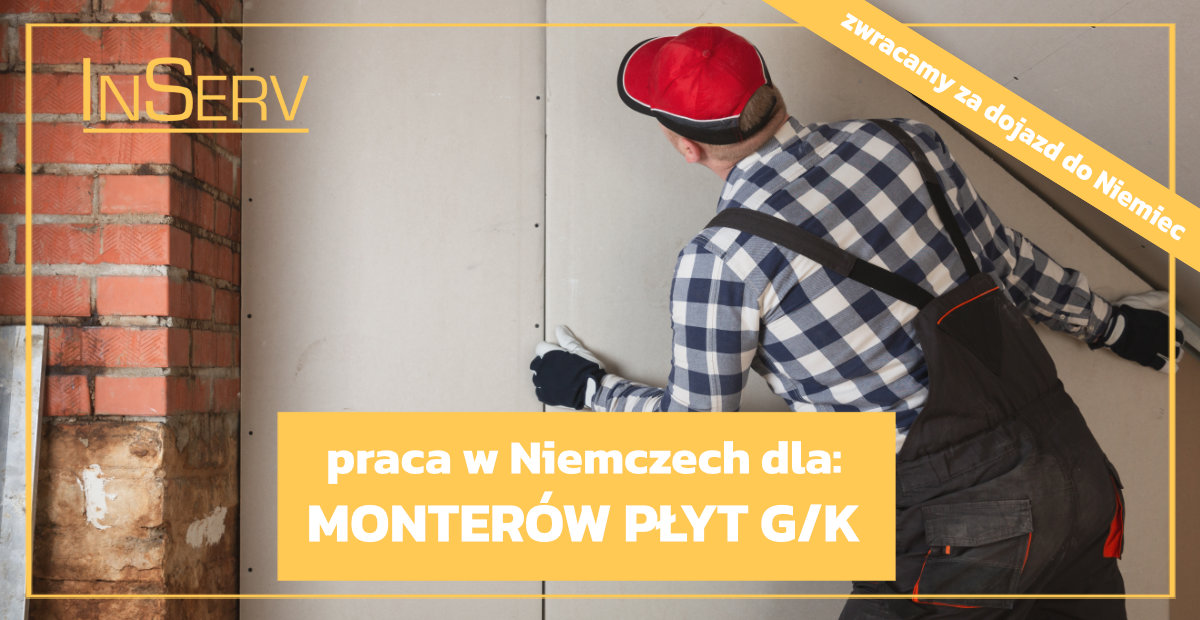 Praca montera płyt g/k - Praca za granicą